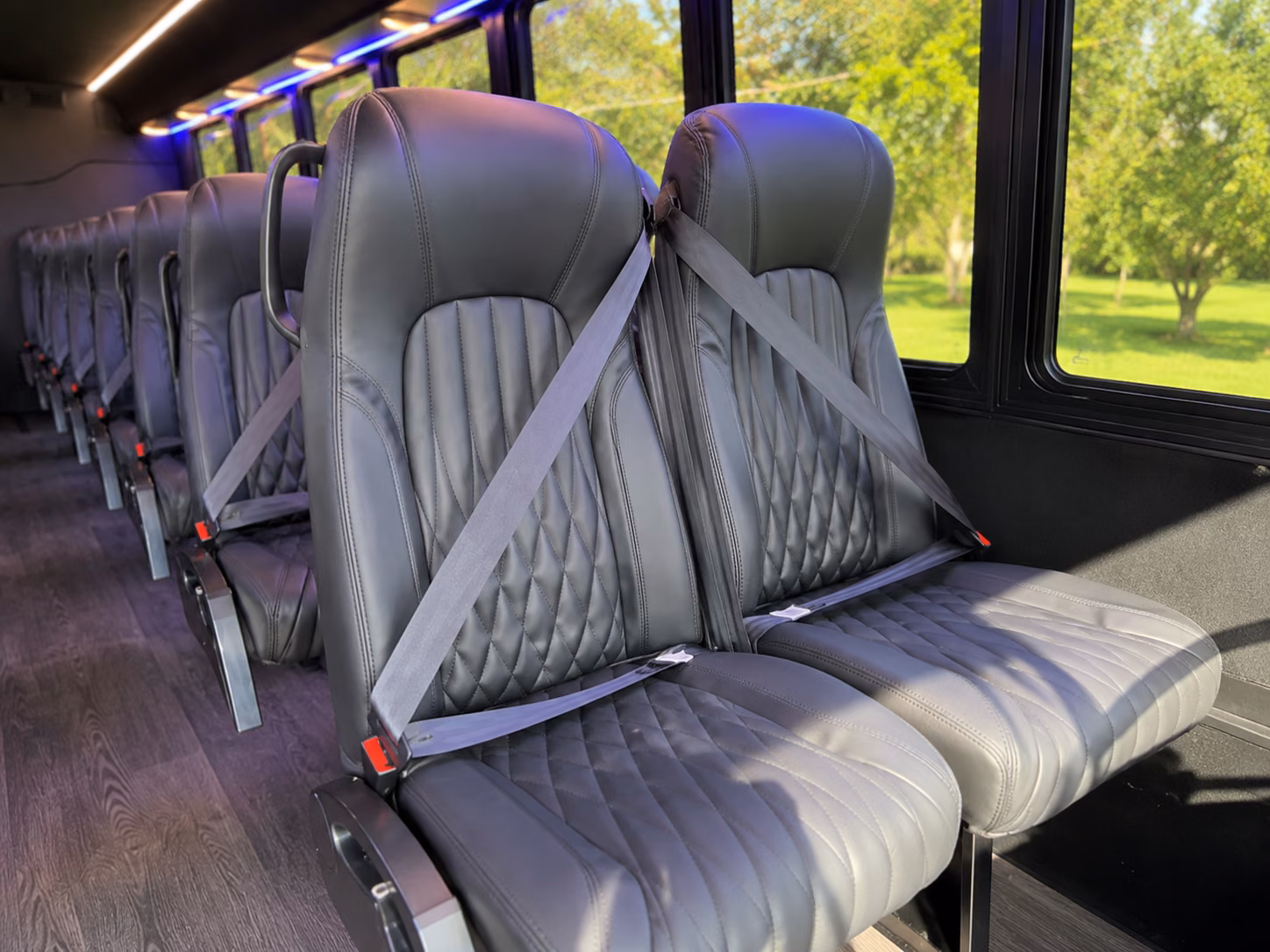 cleveland 18 passenger minibus inside